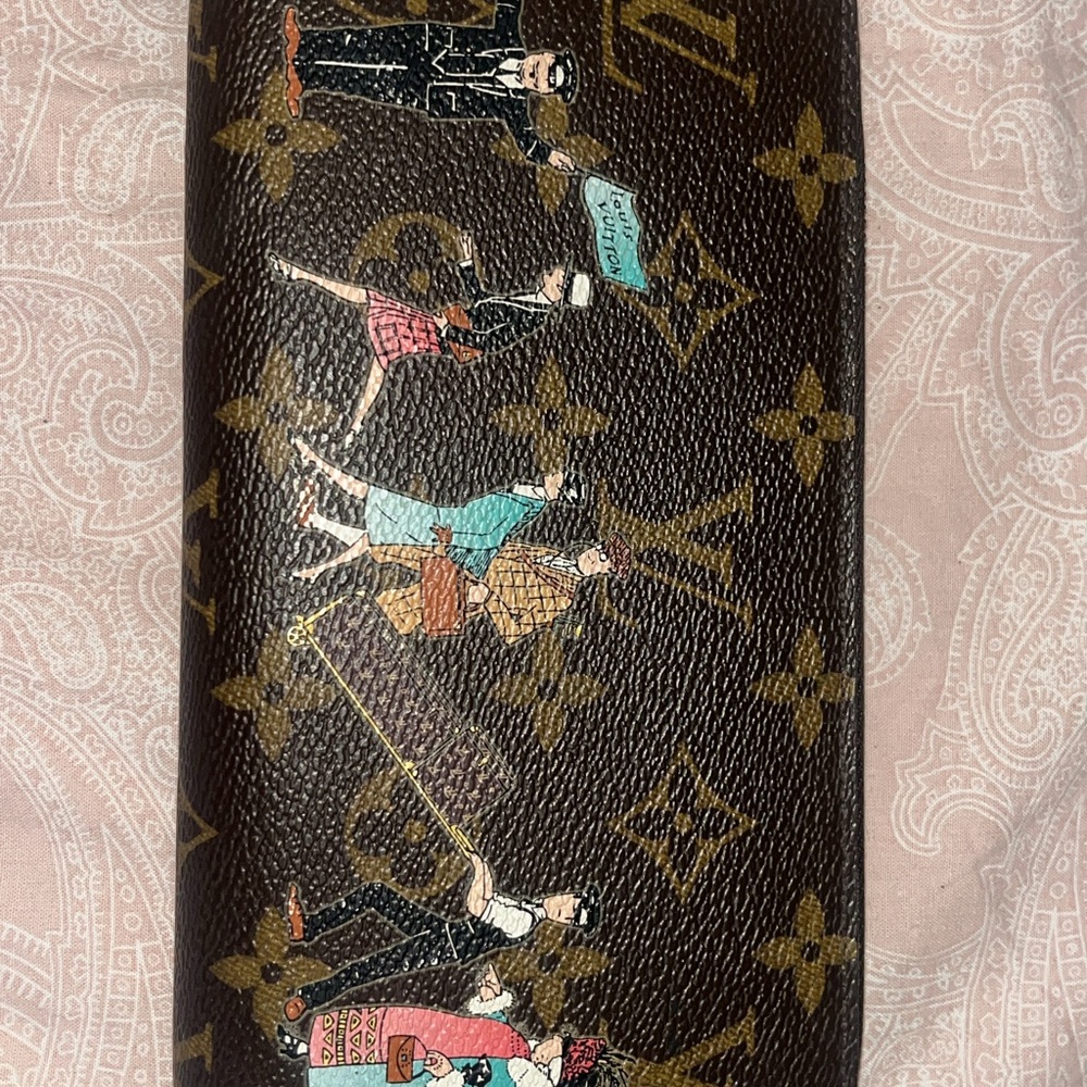 Louis Vuitton Brown Monogram Wallet with Vibrant Accents